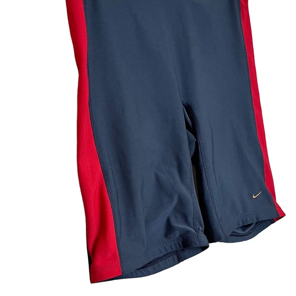 Nike Mens Active Workout Shorts XL Gray Orange Stretch Exercise Gym Training